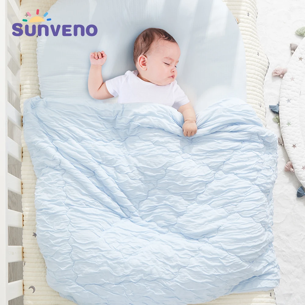 

Sunveno Baby Blankets Newborn Muslin Quilts Receiving Blankets Bedding Sets Super Soft like Baby Skin Natural Cool