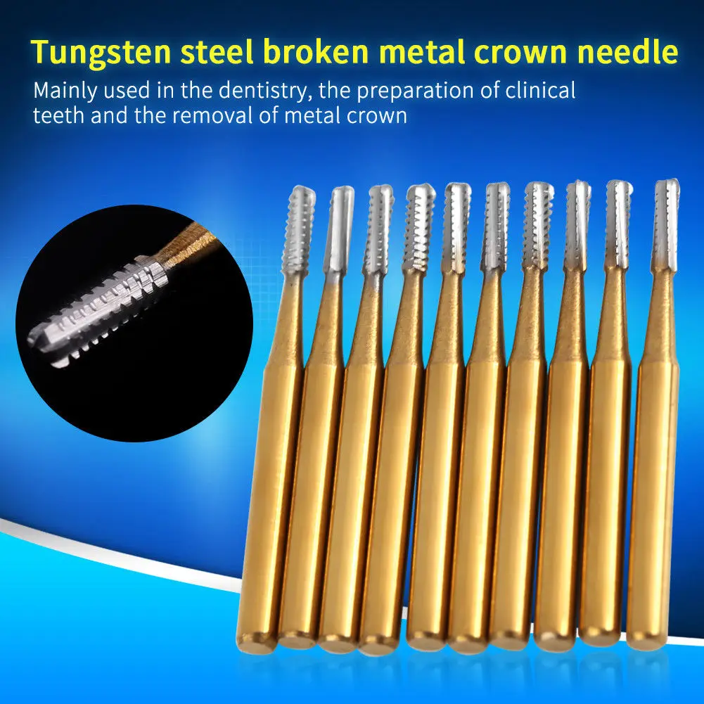 10pcs High Speed Dental Tungsten Steel carbide Burs Crown Metal Cutting Burs FG-1957 Dentistry Dentist tools
10pcs High Speed Dental Tungsten Steel carbide Burs Crown Metal Cutting Burs FG-1957 Dentistry Dentist tools