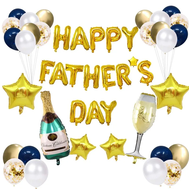Multicolor Garland Cartoon Balloon Happy Father's Day Wine Glass Stars Letter Aluminium Foil Balloon Party Home Decorations,1Set
Multicolor Garland Cartoon Balloon Happy Father's Day Wine Glass Stars Letter Aluminium Foil Balloon Party Home Decorations,1Set