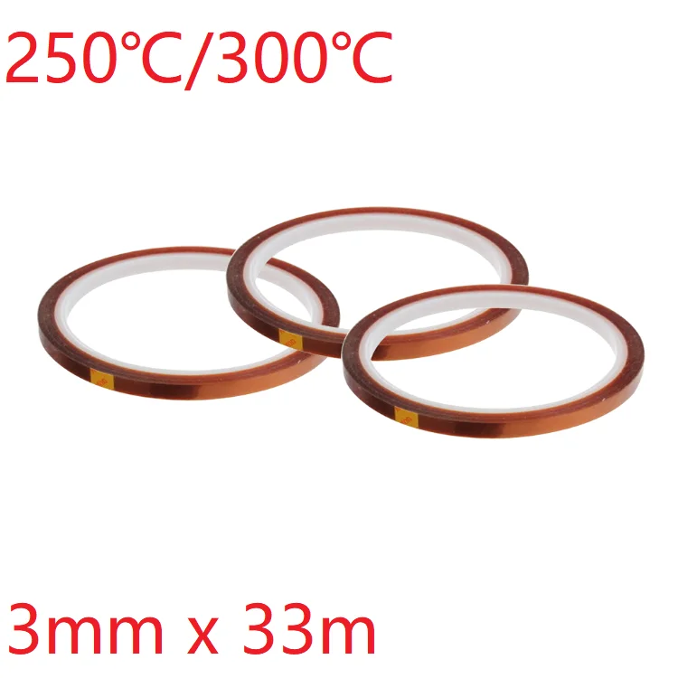 3mm x 33m Polyimide Adhesive Tape BGA PCB 3D Printing Board Protection High Temperature Heat Resistant Electronic Insulation
3mm x 33m Polyimide Adhesive Tape BGA PCB 3D Printing Board Protection High Temperature Heat Resistant Electronic Insulation