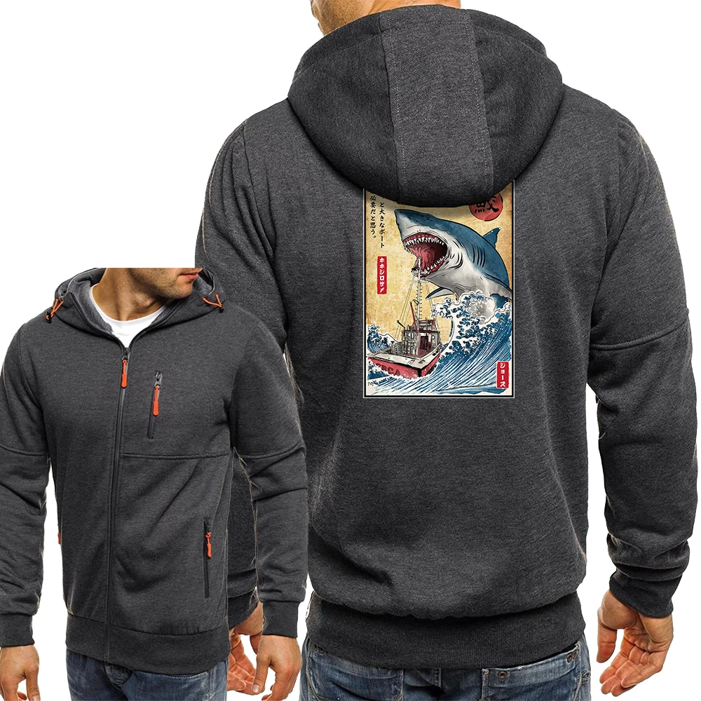 Hunting The Shark In Japan Outerwear Mens Casual Fashion Cool Jackets Harajuku Zip Sport Coat Male Loose Hip Hop Hooded Jacket
Hunting The Shark In Japan Outerwear Mens Casual Fashion Cool Jackets Harajuku Zip Sport Coat Male Loose Hip Hop Hooded Jacket
