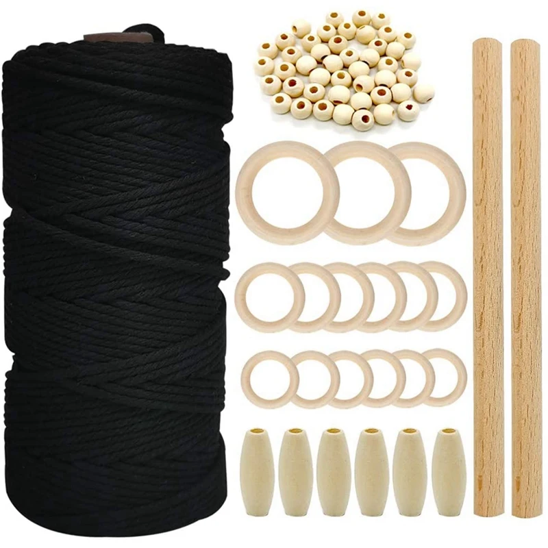 Macrame Cotton Rope Set,m Cotton Cord,Wooden Beads,Wooden Rings for Diy Crafts Knitting Plant Hangers Christmas DeCor
Macrame Cotton Rope Set,m Cotton Cord,Wooden Beads,Wooden Rings for Diy Crafts Knitting Plant Hangers Christmas DeCor