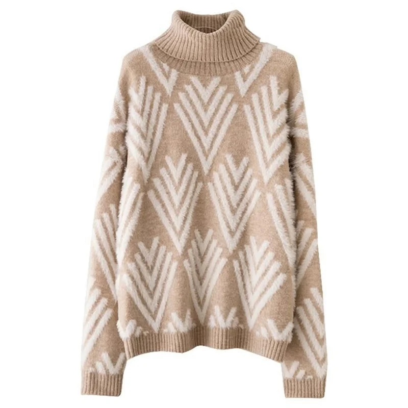 Long Sleeve Loose Thick Pullovers Casual Sweet Warm Wool Sweaters Tops 2020 Womens Winter New Turtleneck Sweater Female Fashion
Long Sleeve Loose Thick Pullovers Casual Sweet Warm Wool Sweaters Tops 2020 Womens Winter New Turtleneck Sweater Female Fashion