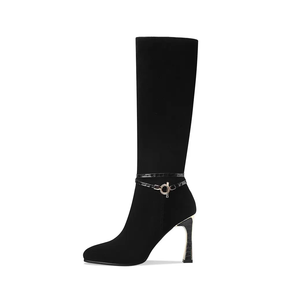 New winter Mid-Calf boots Genuine leather Women boots Chelsea Fashion warm cowhide Metal with high heels Female boots Womens
New winter Mid-Calf boots Genuine leather Women boots Chelsea Fashion warm cowhide Metal with high heels Female boots Womens
