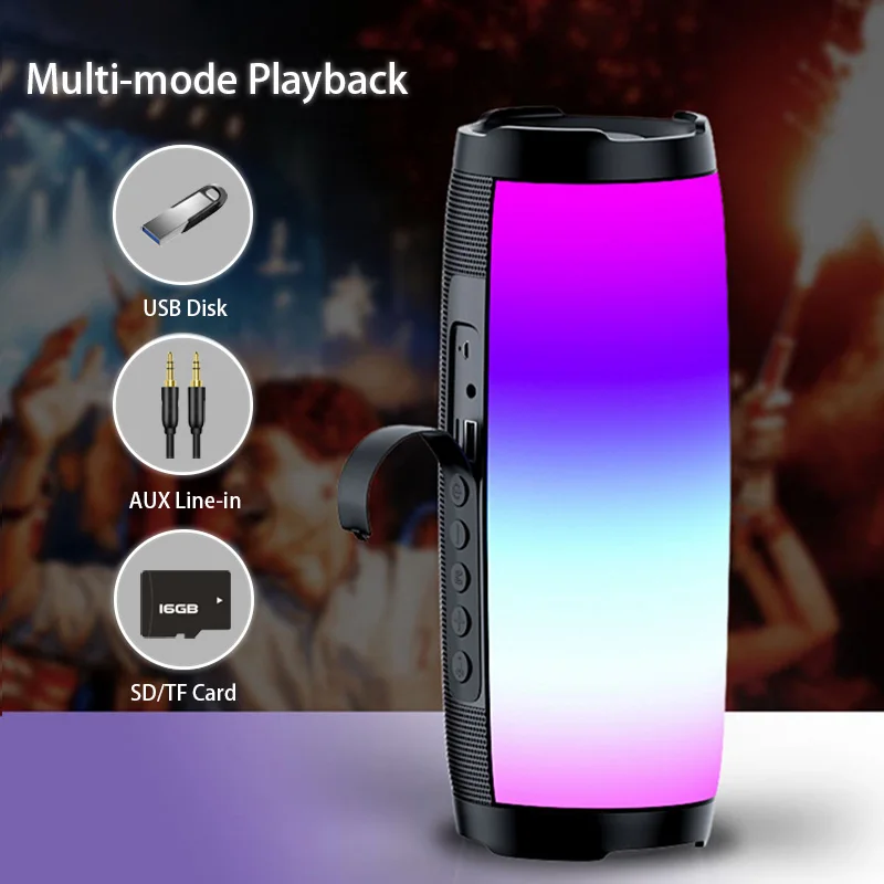 LED Speaker Portable Speaker Bluetooth-compatible Powerful BoomBox Outdoor Bass HIFI TF FM Radio with LED Flashing
LED Speaker Portable Speaker Bluetooth-compatible Powerful BoomBox Outdoor Bass HIFI TF FM Radio with LED Flashing