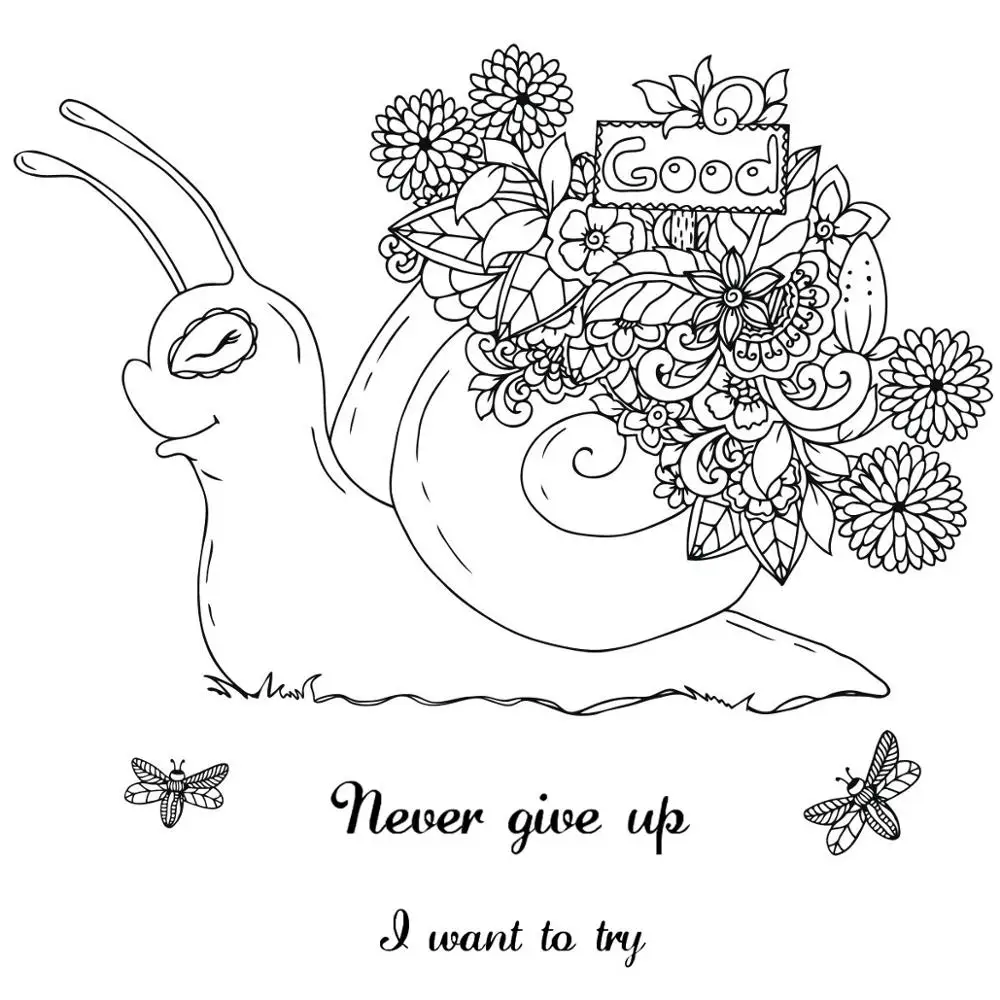 AZSG Cute Snai / Never Give Up Clear Stamps For DIY Scrapbooking Decorative Card making Crafts Fun Decoration Supplies 13*13cm
AZSG Cute Snai / Never Give Up Clear Stamps For DIY Scrapbooking Decorative Card making Crafts Fun Decoration Supplies 13*13cm