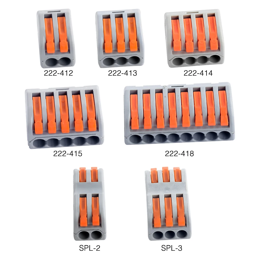 5x Lever Nut Conductor Compact Wire Connectors 222-412 413 414 415 418 SPL-2 3 Electrical Wire Connectors Insulated Wiring
5x Lever Nut Conductor Compact Wire Connectors 222-412 413 414 415 418 SPL-2 3 Electrical Wire Connectors Insulated Wiring