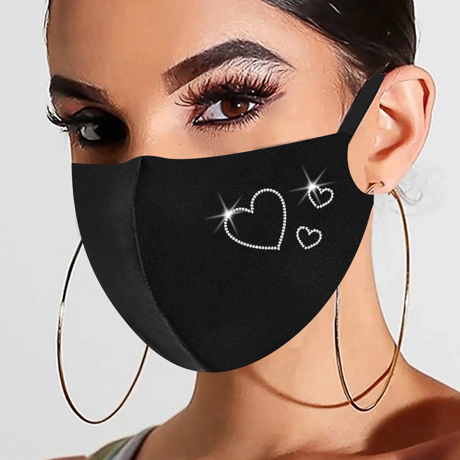 5pc Women Men Drill Sequins Black Mask Washable Reusable Comfy Cloth Face Mask Adjustable Foggy Haze Face Shield Mascarillas
5pc Women Men Drill Sequins Black Mask Washable Reusable Comfy Cloth Face Mask Adjustable Foggy Haze Face Shield Mascarillas