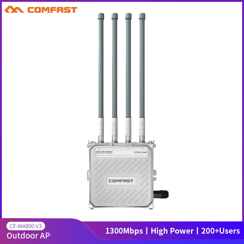 1300 Мбит/с двухдиапазонный 5G открытый AP 4 * 8dBi антенна WiFi крышка базовая станция маршрутизатор беспроводной точка доступа сигнал точка доступ...
1300 Мбит/с двухдиапазонный 5G открытый AP 4 * 8dBi антенна WiFi крышка базовая станция маршрутизатор беспроводной точка доступа сигнал точка доступ...