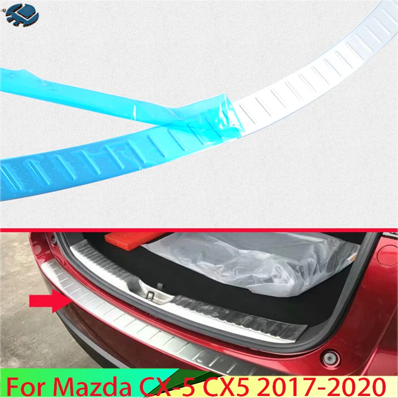 

For Mazda CX-5 CX5 2017 2018 Stainless steel rear bumper protection window sill outside trunks decorative plate pedal