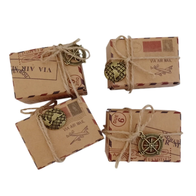 10PCS/lot Retro Mini Kraft paper Candy Box Packing bag With burlap Accessories earth Compass Wedding Party Favors
10PCS/lot Retro Mini Kraft paper Candy Box Packing bag With burlap Accessories earth Compass Wedding Party Favors