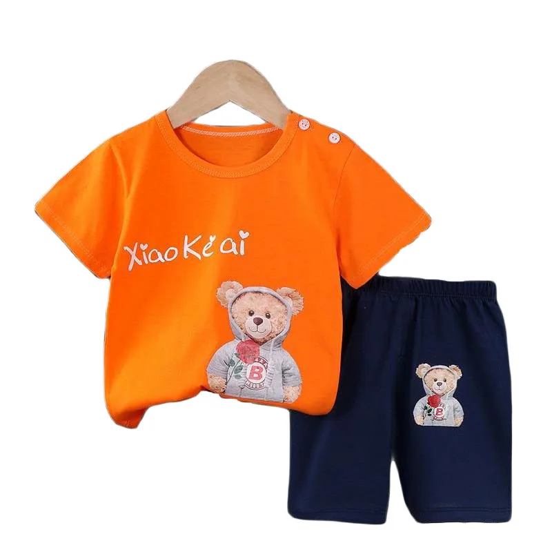 2022 New Children Clothing Sets Summer Two Pieces Cotton Boy crew neck Short sleeve Sets Fashion Girls printing sports Suit 0-6Y 
2022 New Children Clothing Sets Summer Two Pieces Cotton Boy crew neck Short sleeve Sets Fashion Girls printing sports Suit 0-6Y