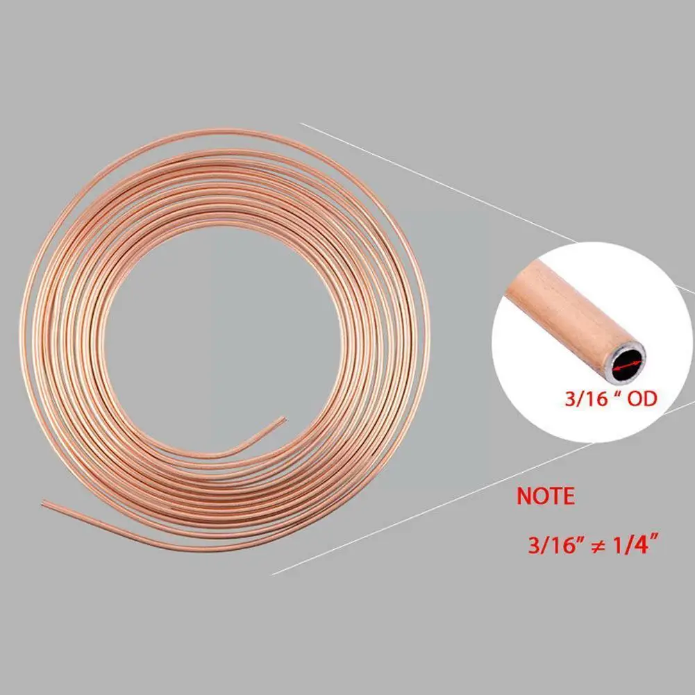 Roll 25Ft 3/16" Copper Steel Brake Clutch Oil Hose Roll Brake Copper Tubing For Auto Line Accessories Steel Pipe Line Nicke F5Q8
Roll 25Ft 3/16" Copper Steel Brake Clutch Oil Hose Roll Brake Copper Tubing For Auto Line Accessories Steel Pipe Line Nicke F5Q8