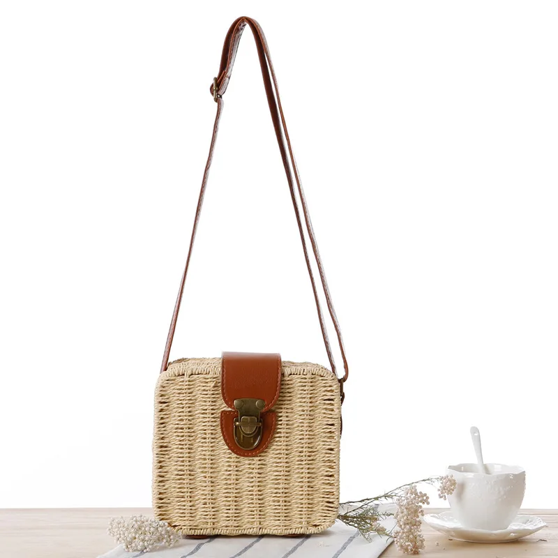 Korean Style Candy Color Crossbody Straw Small Square Box Fashion Woven Simple Women's Beach Bag
Korean Style Candy Color Crossbody Straw Small Square Box Fashion Woven Simple Women's Beach Bag