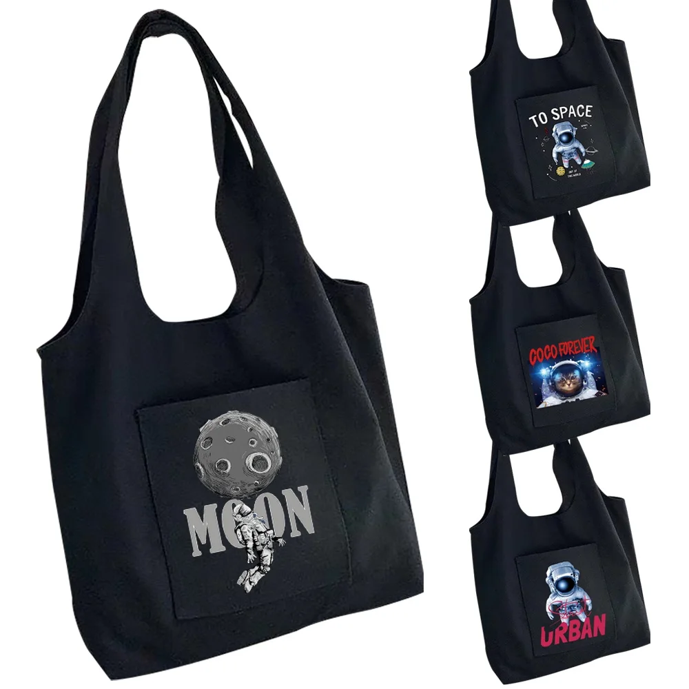 Shopping Bag Canvas Bag Women Tote Bag Large-capacity Astronaut Printing Messenger Shoulder Bag Pure Cotton Storage Bag
Shopping Bag Canvas Bag Women Tote Bag Large-capacity Astronaut Printing Messenger Shoulder Bag Pure Cotton Storage Bag