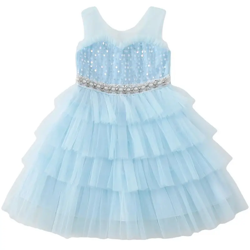 Girl Princess Dresses New Summer Fashion Kids Clothes Sequined Sashes Mesh Lace Layered Dress For Costume
Girl Princess Dresses New Summer Fashion Kids Clothes Sequined Sashes Mesh Lace Layered Dress For Costume