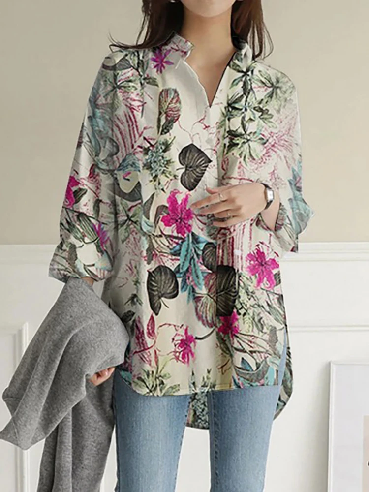 2020 European and American Long Sleeve Loose Large Size Cotton and Linen Printed Top Loose Fashion
2020 European and American Long Sleeve Loose Large Size Cotton and Linen Printed Top Loose Fashion