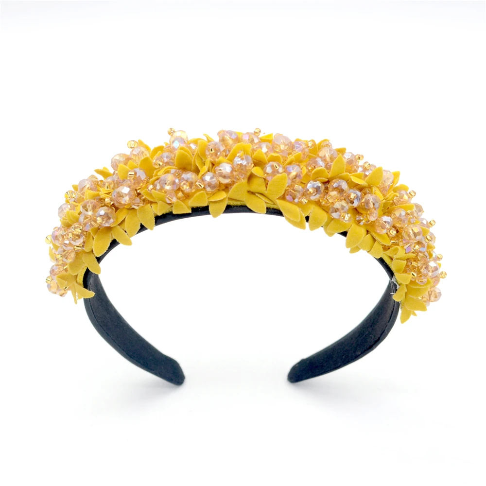 Rhinestone Handmade Crystal Flower Headband European American Baroque Hairband Wide Side Hand-sewn Women Girls Hair Accessories
Rhinestone Handmade Crystal Flower Headband European American Baroque Hairband Wide Side Hand-sewn Women Girls Hair Accessories