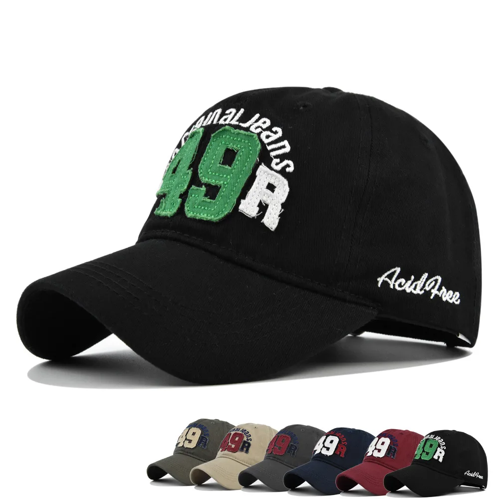 High quality washed cotton 49 embroidery baseball cap men and women adjustable hat outdoor leisure sports sun hat trucker hat
High quality washed cotton 49 embroidery baseball cap men and women adjustable hat outdoor leisure sports sun hat trucker hat