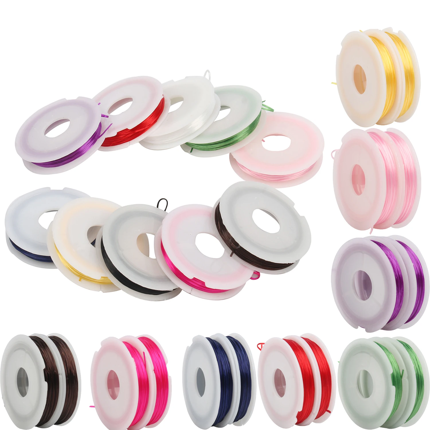 2Roll Colorful 0.8mm Elastic Crystal Line Beading Cord String Wire Thread for Jewelry Making Supplies DIY Necklace Bracelet 10M
2Roll Colorful 0.8mm Elastic Crystal Line Beading Cord String Wire Thread for Jewelry Making Supplies DIY Necklace Bracelet 10M
