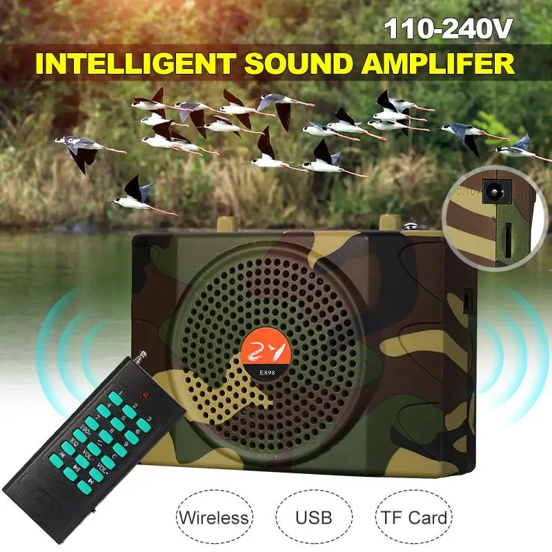 38W 10V Hunting Decoy Calls Electronic Bird Caller Camouflage Electric Hunting Decoy Speaker MP3 Speaker Remote Controller Kit
38W 10V Hunting Decoy Calls Electronic Bird Caller Camouflage Electric Hunting Decoy Speaker MP3 Speaker Remote Controller Kit