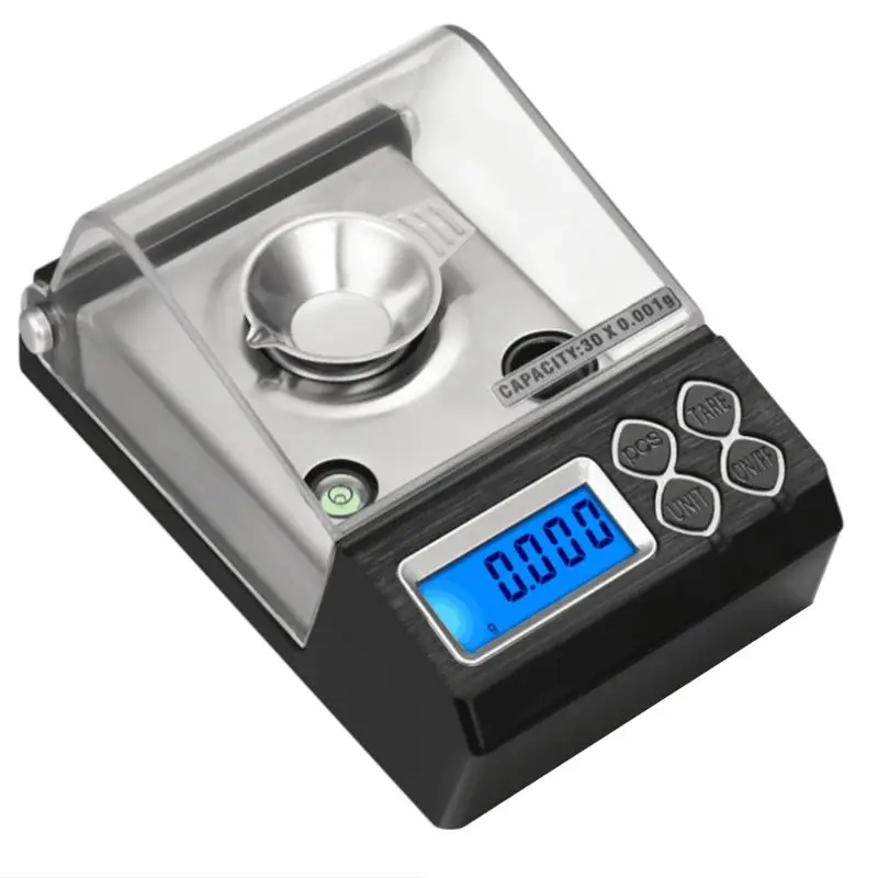 30g/0.001g High Precision Professional Digital Milligram Scale Mini Electronic Balance Powder Scale Gold Jewelry Carat Scale LCD
30g/0.001g High Precision Professional Digital Milligram Scale Mini Electronic Balance Powder Scale Gold Jewelry Carat Scale LCD