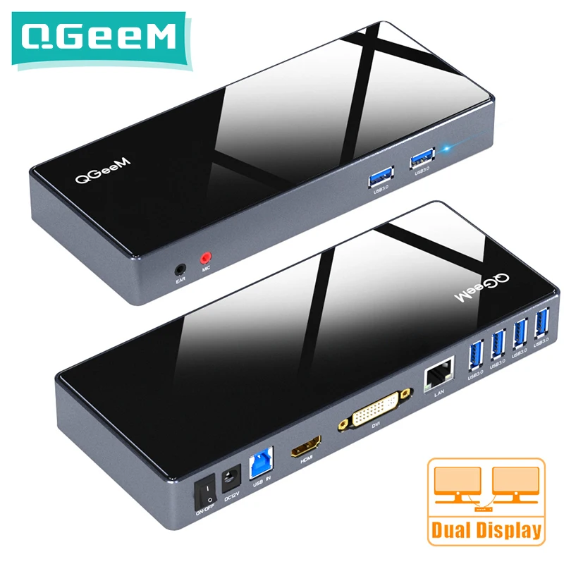 QGeeM USB C концентратор Док станция для Macbook Pro Air Xiaomi Ноутбук Планшеты Ноутбуки