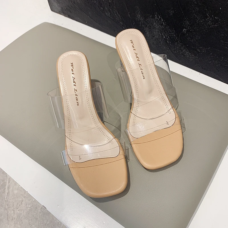 Khaki Women Transparent Strap Sandals 2021 Spring Summer Square Heel Open Toe High Heels Ladies Soft Comfortable Beach Slippers
Khaki Women Transparent Strap Sandals 2021 Spring Summer Square Heel Open Toe High Heels Ladies Soft Comfortable Beach Slippers