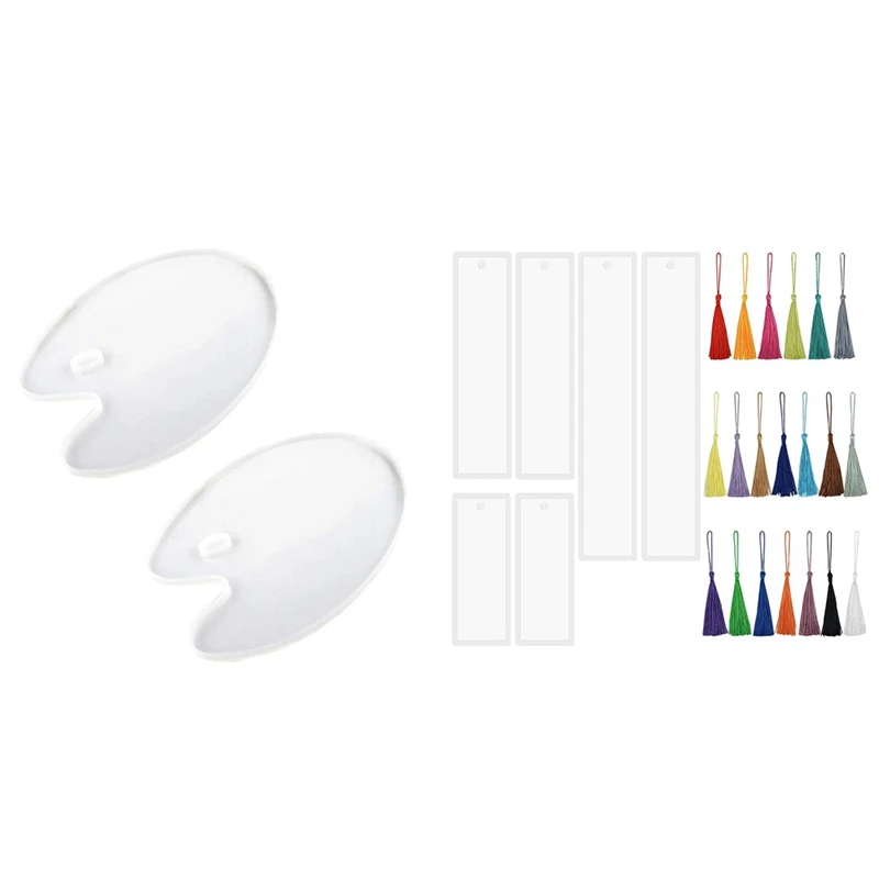 2 Pcs DIY Handmade Color Palette Resin Mold & 1 Set Bookmark Molds With Tassels Epoxy Resin Molds
2 Pcs DIY Handmade Color Palette Resin Mold & 1 Set Bookmark Molds With Tassels Epoxy Resin Molds
