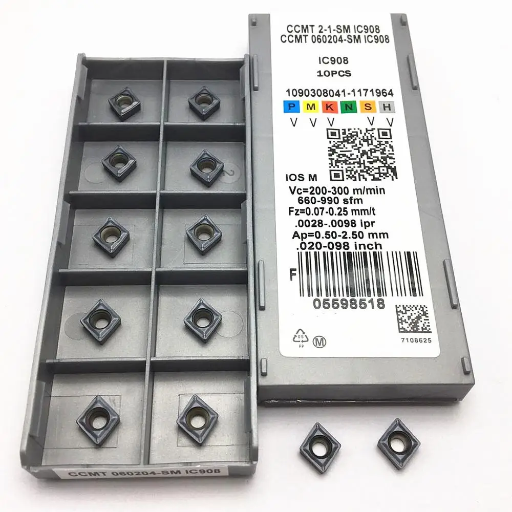 10 pieces of CCMT060204 SM IC907 IC908 carbide turning insert internal cutting tool CNC lathe tool milling cutter
10 pieces of CCMT060204 SM IC907 IC908 carbide turning insert internal cutting tool CNC lathe tool milling cutter