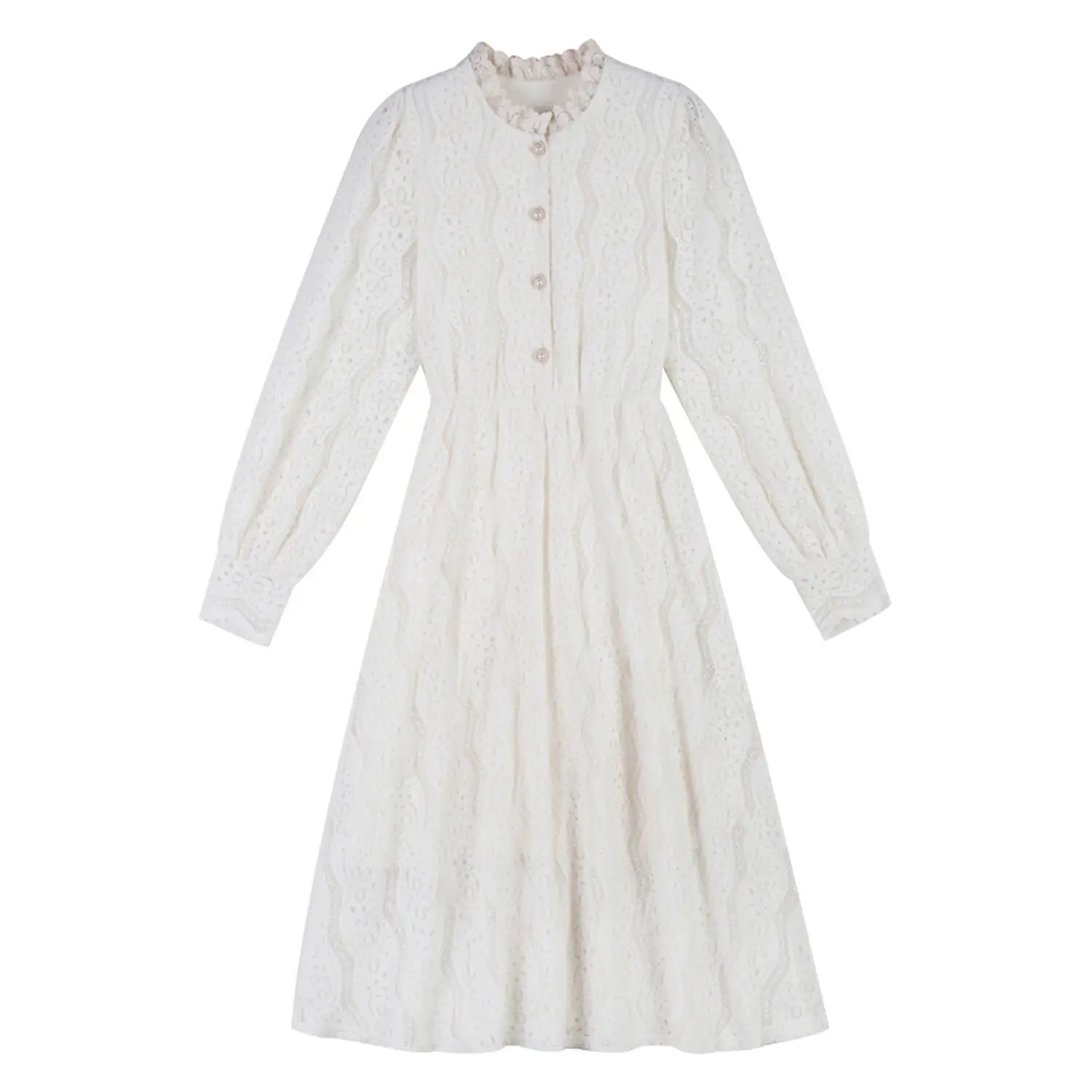 French Vintage Dress Women Spring Long Sleeve Lace One Piece Dress Korean 2021 O-Neck Fariy Elegant Retro Dress Female Button
French Vintage Dress Women Spring Long Sleeve Lace One Piece Dress Korean 2021 O-Neck Fariy Elegant Retro Dress Female Button