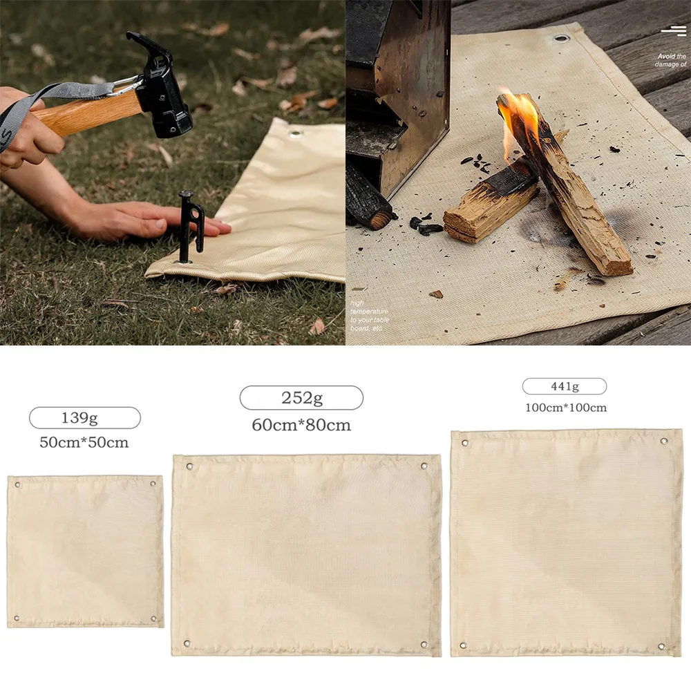 Outdoor Camping Fireproof Mat Grill Stove Mat Portable Barbecue Picnic Hiking BBQ Equipments Flame Retardant Cloth Beige Pad
Outdoor Camping Fireproof Mat Grill Stove Mat Portable Barbecue Picnic Hiking BBQ Equipments Flame Retardant Cloth Beige Pad