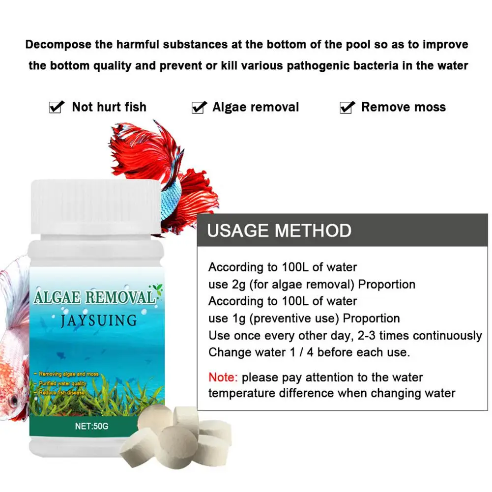 Swimming Pool Effervescent Tablets Algae Prevention & Remover Multifunctional Effective Water Purifier Cleaner For Fish Tank
Swimming Pool Effervescent Tablets Algae Prevention & Remover Multifunctional Effective Water Purifier Cleaner For Fish Tank
