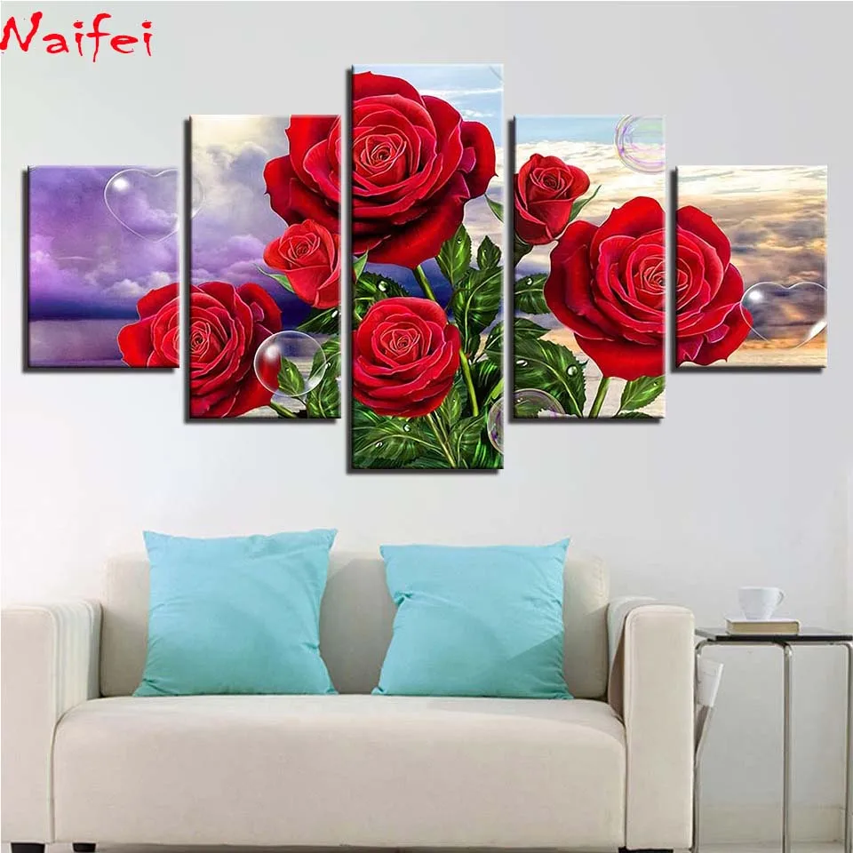 5D DIY diamond embroidery Multiple pieces 5 Pieces Red Rose Flowers full round drill,Cross Stitch Rhinestone mosaic diamond art
5D DIY diamond embroidery Multiple pieces 5 Pieces Red Rose Flowers full round drill,Cross Stitch Rhinestone mosaic diamond art