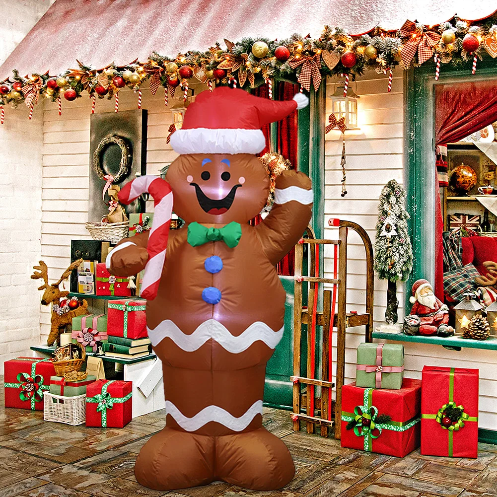 1.5m Christmas Inflatable Model Gingerbread Man with Light Yard Lawn Decoration Toy for Holiday Household Party Accessory Supply
1.5m Christmas Inflatable Model Gingerbread Man with Light Yard Lawn Decoration Toy for Holiday Household Party Accessory Supply