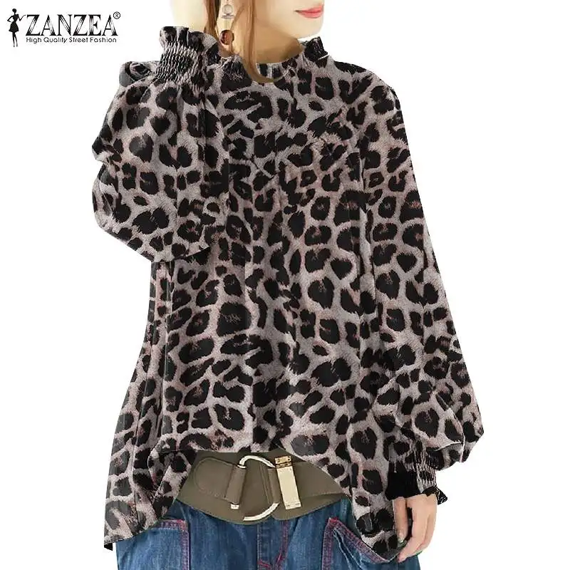 Повседневные свободные рубашки с леопардовым принтом, богемные модные повседневные свободные дизайнерские топы ZANZEA, Женская Праздничная б... 
Повседневные свободные рубашки с леопардовым принтом, богемные модные повседневные свободные дизайнерские топы ZANZEA, Женская Праздничная б...