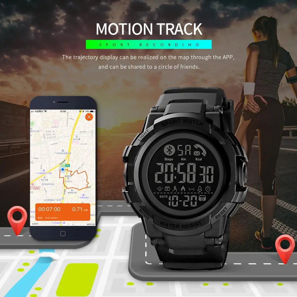 SKMEI LED Display Men Electronic Wristwatches Calendar Pedometer Chrono Stopwatch Call Reminder Sport Watches Reloj hombre 1501
SKMEI LED Display Men Electronic Wristwatches Calendar Pedometer Chrono Stopwatch Call Reminder Sport Watches Reloj hombre 1501