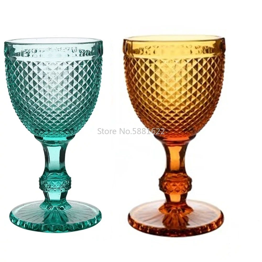Retro Wine Glasses Cups Amber Relief Diamond Drinking Fruit Juice Wedding Party Champagne Cup Wine Glass 300ml 10oz Goblet
Retro Wine Glasses Cups Amber Relief Diamond Drinking Fruit Juice Wedding Party Champagne Cup Wine Glass 300ml 10oz Goblet