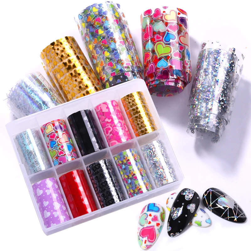 10 Rolls Valentine's Day Nail Foils Set Flowers Transfer Sticker Paper Decal Polish Tips Nail Art Decoration DIY 4*100
10 Rolls Valentine's Day Nail Foils Set Flowers Transfer Sticker Paper Decal Polish Tips Nail Art Decoration DIY 4*100