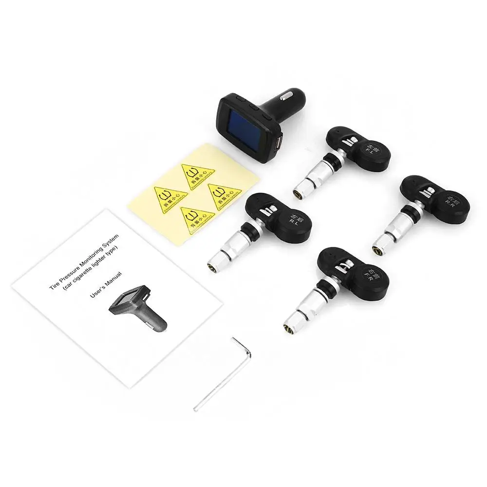 New Tire Pressure Alarm Tire Pressure Monitoring System Cigarette Lighter Car TPMS 4PCS Sensor Vehicles
New Tire Pressure Alarm Tire Pressure Monitoring System Cigarette Lighter Car TPMS 4PCS Sensor Vehicles