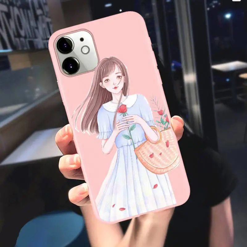 Fashion Beautiful Girl Pattern Phone Cases For Iphone 6 6s 7 8 Plus XR X XS XSmax 11 12 Pro Mini Max Candy Pink Silicone Cover
Fashion Beautiful Girl Pattern Phone Cases For Iphone 6 6s 7 8 Plus XR X XS XSmax 11 12 Pro Mini Max Candy Pink Silicone Cover
