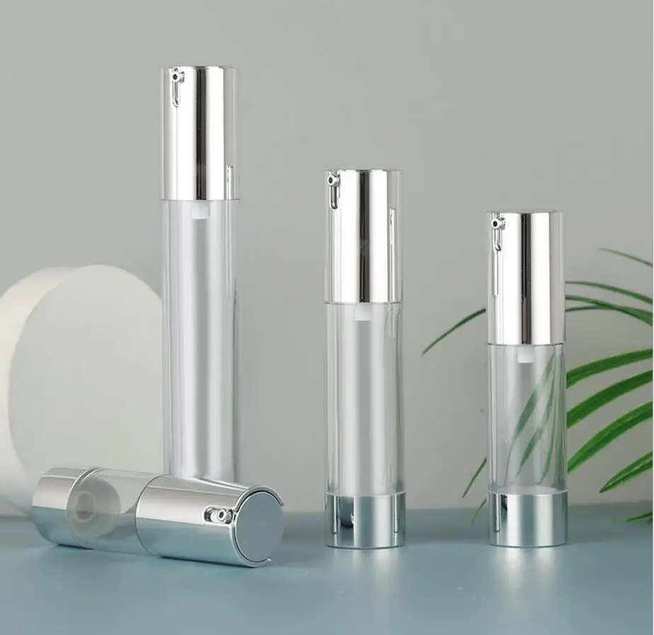 20ml thinner airless bottle with UV silver pump and bottom for lotion emulsion serum liquid foundation whitening essence | Красота и