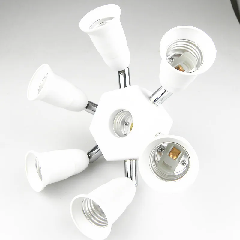7 in 1 Light Socket Splitter E26 E27 Adapter Converter for Bulbs 360 Degrees Adjustable 180 Degree Bendable Fireproof material
7 in 1 Light Socket Splitter E26 E27 Adapter Converter for Bulbs 360 Degrees Adjustable 180 Degree Bendable Fireproof material