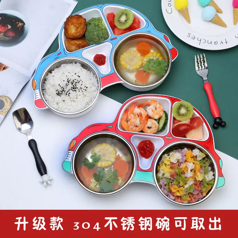 Children's dividing plate cartoon 304 stainless steel children's eating bowl anti scalding kindergarten tableware set household
Children's dividing plate cartoon 304 stainless steel children's eating bowl anti scalding kindergarten tableware set household