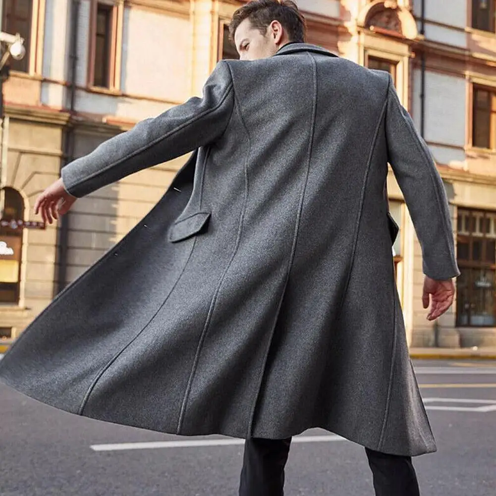 Coat Women Winter Men Long Sleeve Buttons Jacket Overcoat Mid-length Trench Coat Jacket
Coat Women Winter Men Long Sleeve Buttons Jacket Overcoat Mid-length Trench Coat Jacket