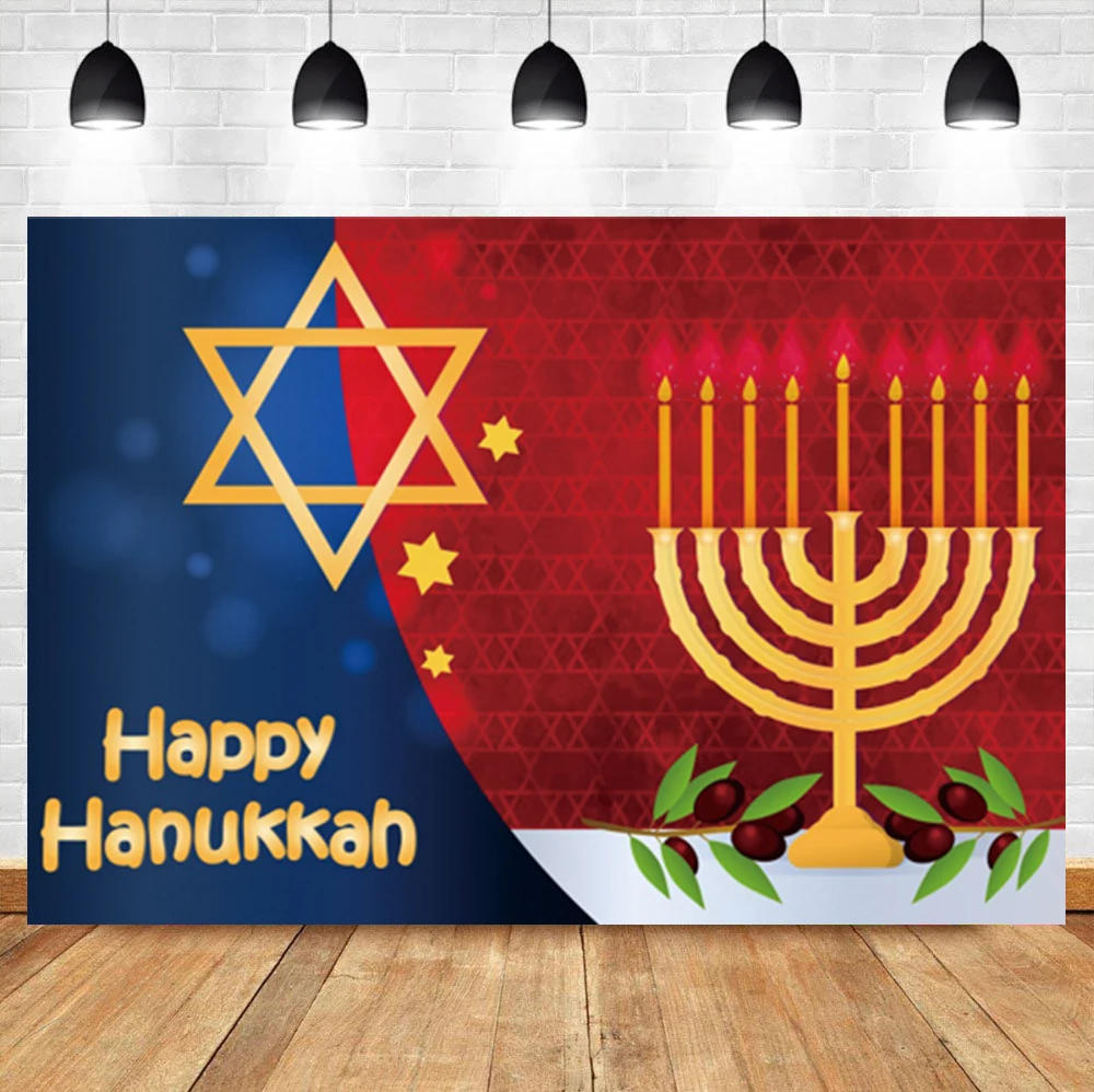 Laeacco Happy Hanukkah Jewish New Year Candles Menorah Stars Home Decor Birthday Custom Backdrop Photographic Photo Background
Laeacco Happy Hanukkah Jewish New Year Candles Menorah Stars Home Decor Birthday Custom Backdrop Photographic Photo Background