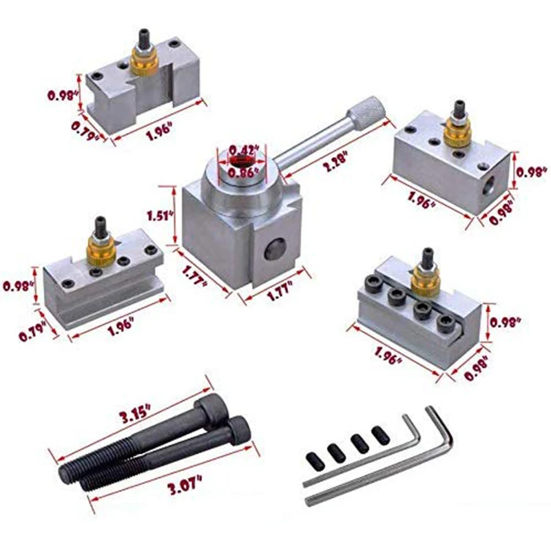 Steel Mini Lathe Post Holder Kit Quick Change Tool Boring Blade Turning Facing Holder Set Change Tool
Steel Mini Lathe Post Holder Kit Quick Change Tool Boring Blade Turning Facing Holder Set Change Tool