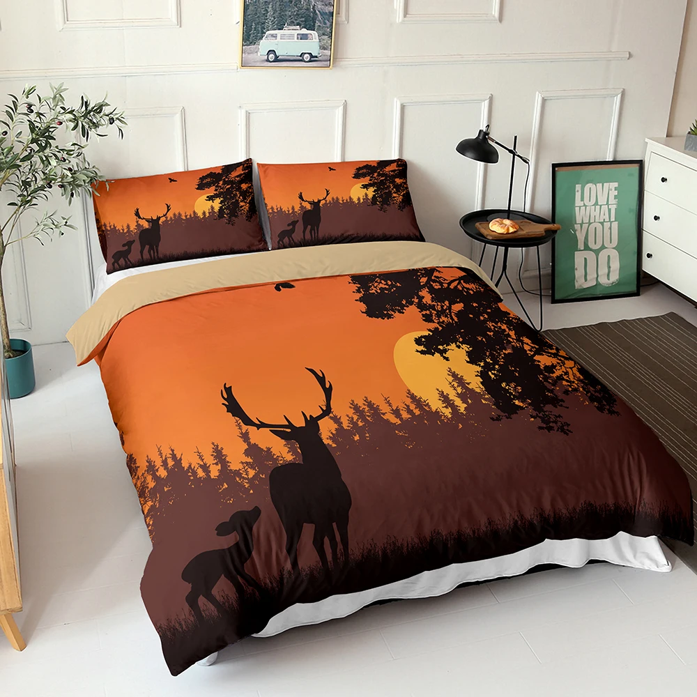 Fabic 3d Printed Elk Design Bed Linen Comforters Soft Couple Bedroom Bedclothes With Pillowcases Bedding For Children
Fabic 3d Printed Elk Design Bed Linen Comforters Soft Couple Bedroom Bedclothes With Pillowcases Bedding For Children