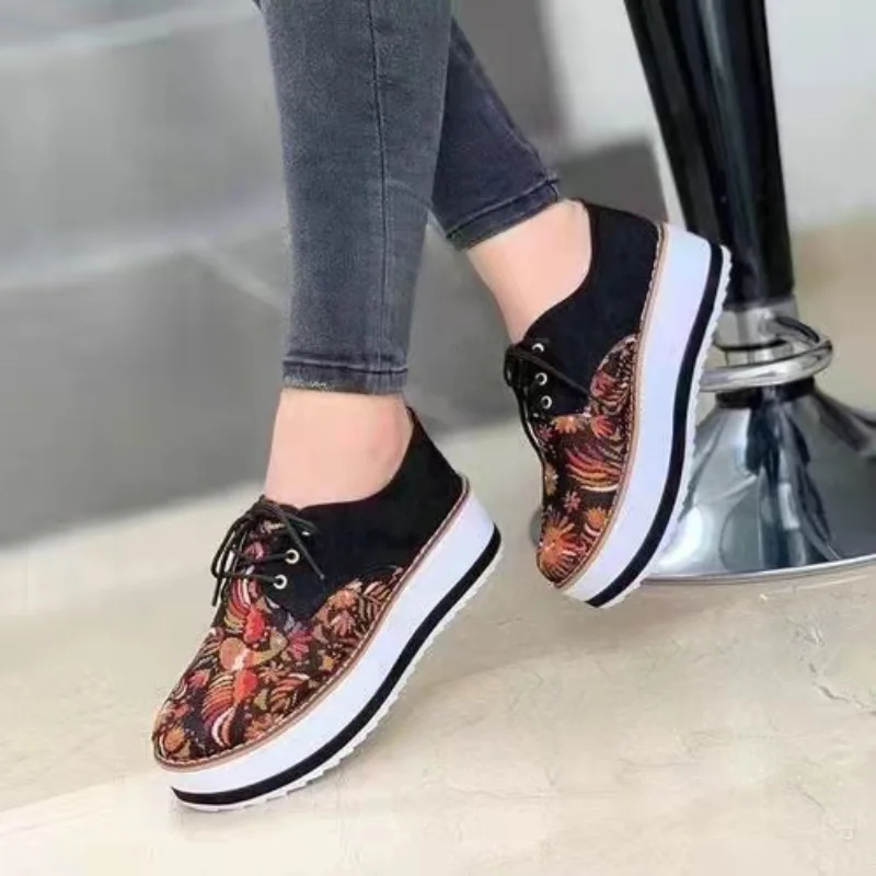Shoes Women Fashion Plus Size Flats Women Round Toe Platform Shoes Woman Casual Lace Up Loafers Zapatos Para Mujer
Shoes Women Fashion Plus Size Flats Women Round Toe Platform Shoes Woman Casual Lace Up Loafers Zapatos Para Mujer