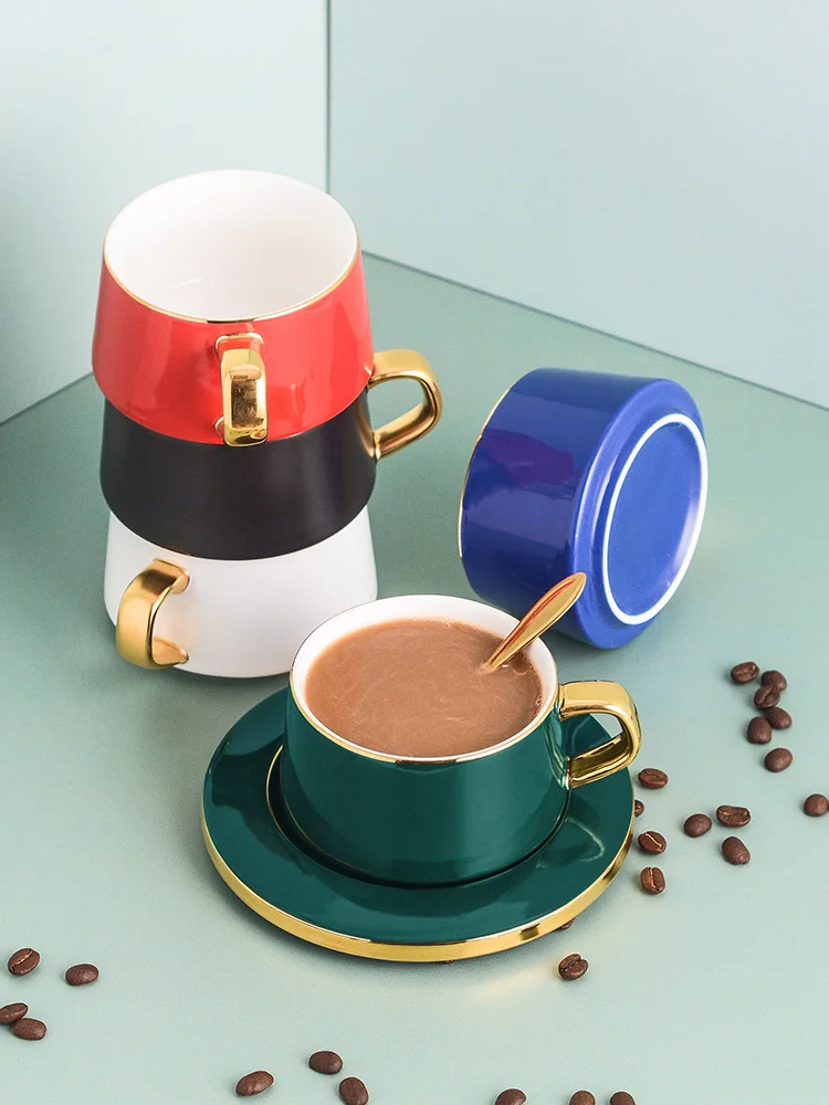 Coffee cup set home European style small luxury creative ceramic cup with spoon and saucer afternoon tea tea set
Coffee cup set home European style small luxury creative ceramic cup with spoon and saucer afternoon tea tea set
